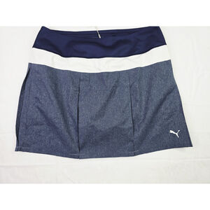 PUMA PWR SHAPE PLEATED GOLF SKIRT NAVY/ WHITE SIZE XL